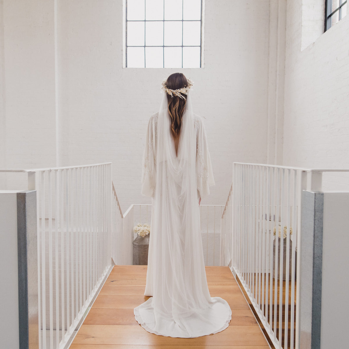 boho wedding dress veil Thin Scalloped Lace Chapel or Cathedral Wedding Veil Blush / Chapel 90 inches / Without Beading