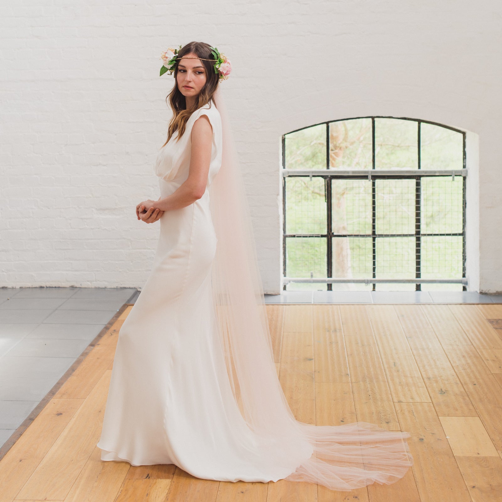 HOPE | Soft tulle single tier veil (extra full width
